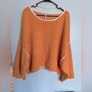 FREE PEOPLE-Cozy Orange Women's Sweater